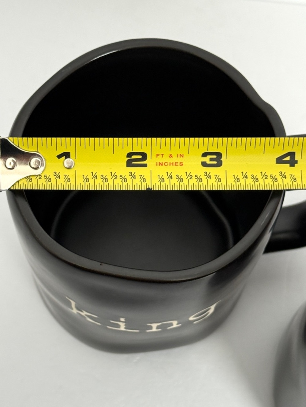 Joseph A. Tea Coffee Mug & Crown Lid Ceramic 21 fl oz Matte Black King & Queen - Picture 11 of 11